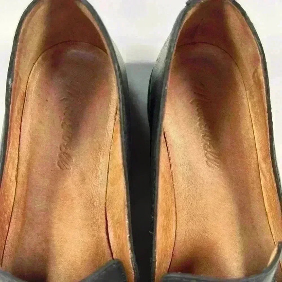MADEWELL Black Leather Casual Low Block Heel Slip On Loafer Women Size 5.5 - 6 - Picture 5 of 8